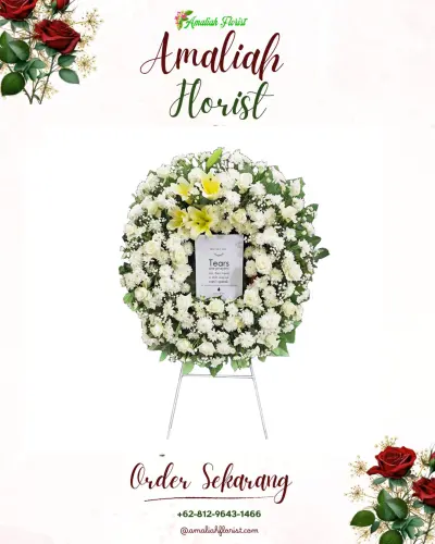 Krans Bunga Duka Cita di Rawabogo